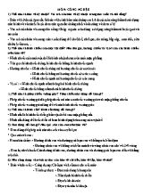 Ôn tập môn Công nghệ 8